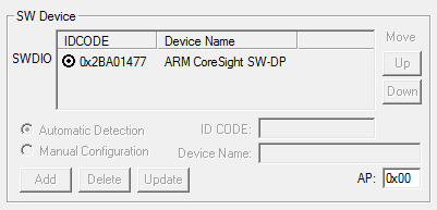 Target Driver Setup - SW Device