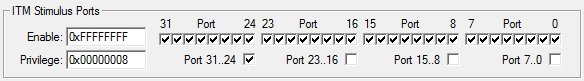 Cortex-M Target Driver Setup - ITM Stimulus Ports