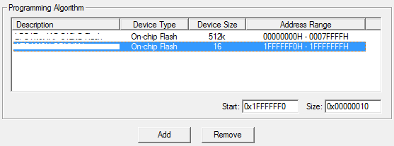 Flash Programming Setup - Programming Algorithm