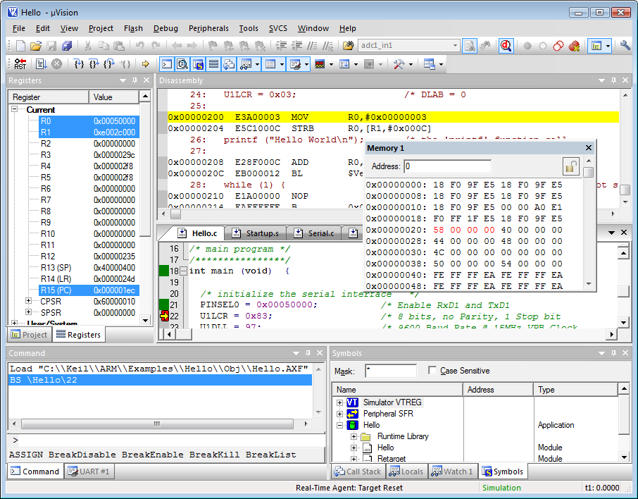 µvision User S Guide Hello Your First Embedded Program